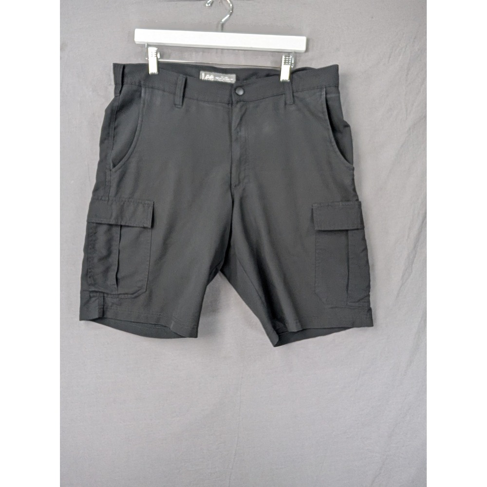 Lee Mens‎ Performance Cargo Shorts Black Size 36 Utility Hiking Casual 5524